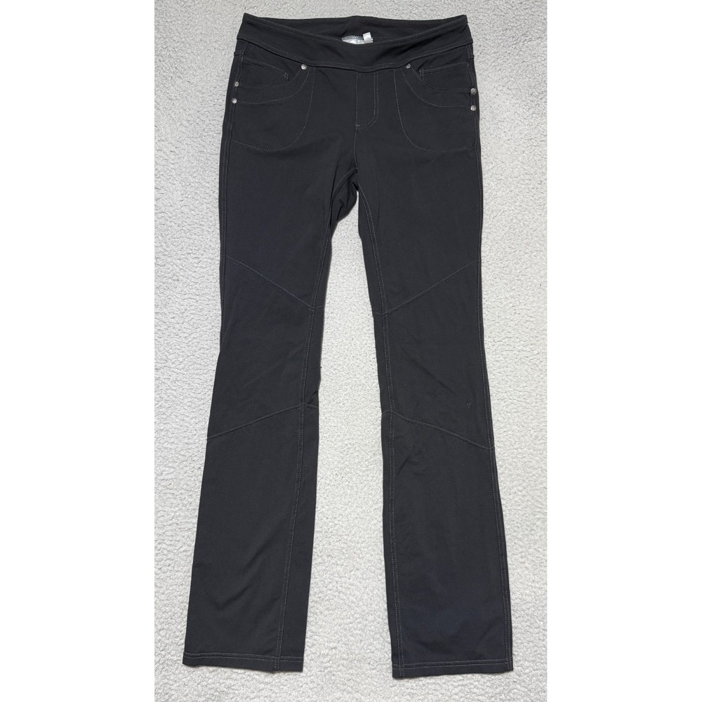 Athleta Bettona Classic Pant Womens Size M Black Wide Leg Yoga Travel Pants
